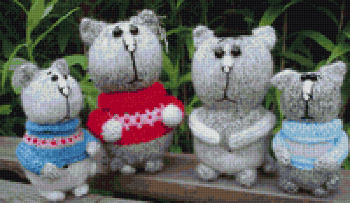 вязаные котики - коты - предпросмотр