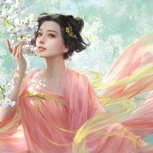 Схема вышивки «девушка»