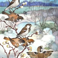 Схема вышивки «птицы»