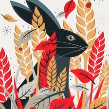 Схема вышивки «Кролик травы 2»