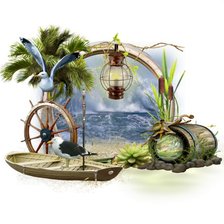 Морской коллаж