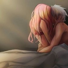 Схема вышивки «Какаши и Сакура»