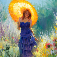 Схема вышивки «Девушка»