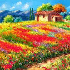 Схема вышивки «Домик»