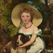 Схема вышивки «Девочка с собакой. Джон Опи»