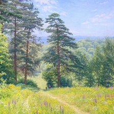 Схема вышивки «пейзаж»