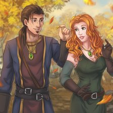 Схема вышивки «Маркурио и Селена»