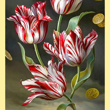 Схема вышивки «Серия "Букет". Тюльпаны»