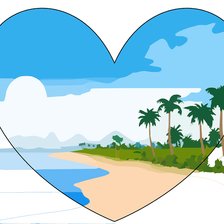 Схема вышивки «Пляж»