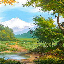 Схема вышивки «Горный пейзаж»