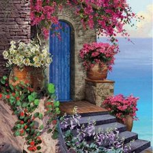 Схема вышивки «Дверь в море»