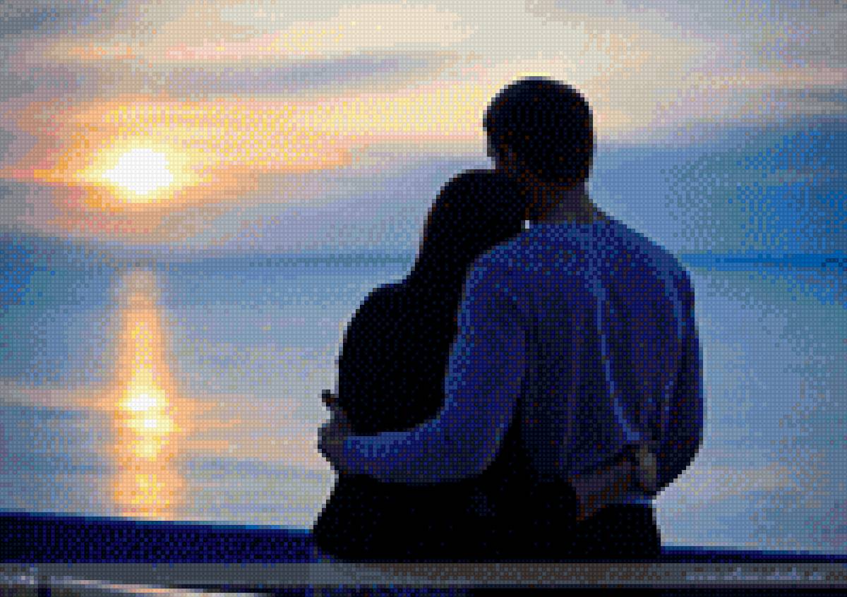 Счастье - закат, пара, нежность - предпросмотр