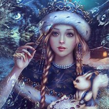 Схема вышивки «Снегурочка»