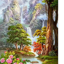 Схема вышивки «Горный пейзаж»