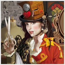 Схема вышивки «Вышивальщица»