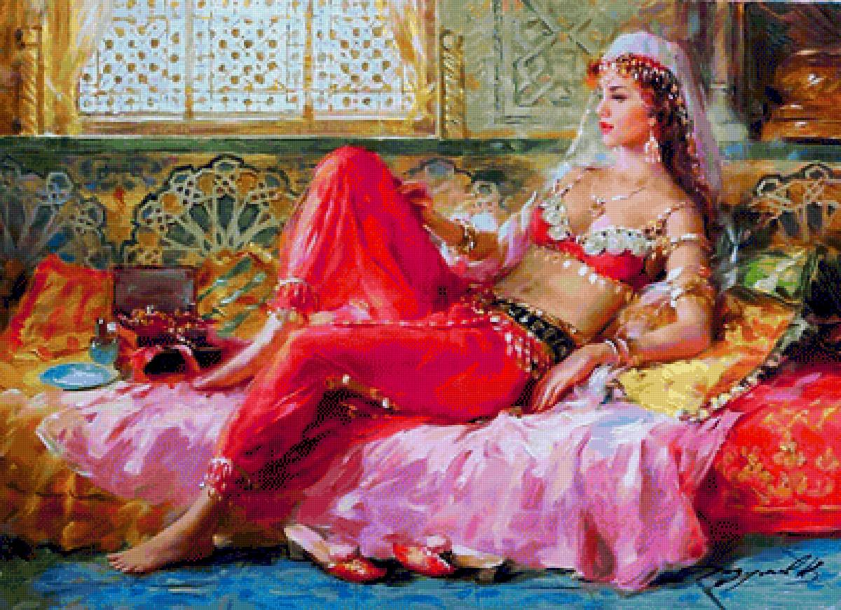 Восточная красавица - восток, гарем, девушка - предпросмотр