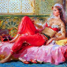 Схема вышивки «Восточная красавица»