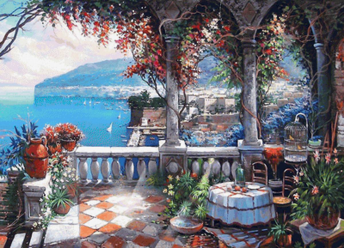 Терраса над морем - предпросмотр