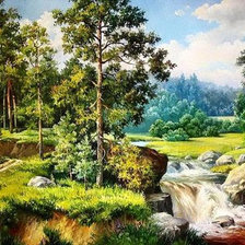 Схема вышивки «пейзаж»