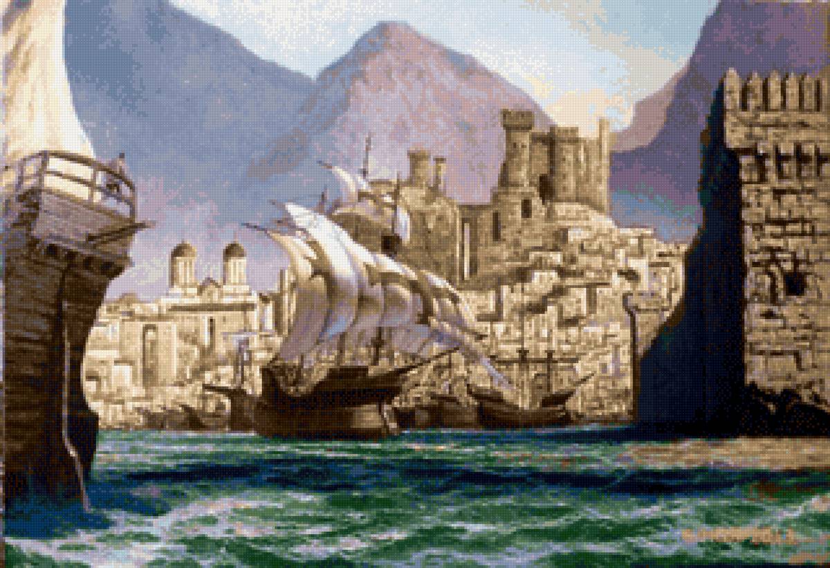 Порт - море, корабль, порт - предпросмотр