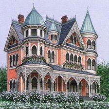 Схема вышивки «domček»