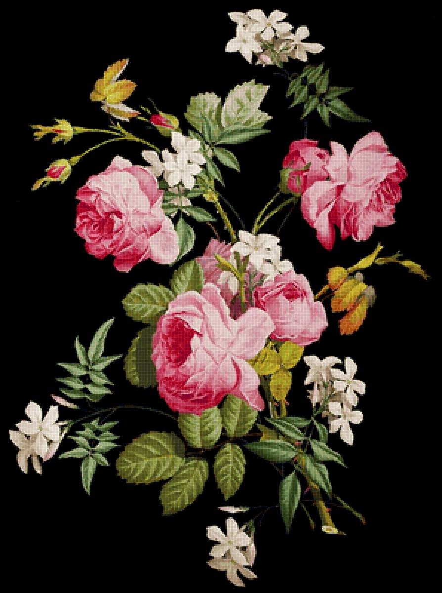 Серия "Букет". - флора, розы, цветы, букет - предпросмотр