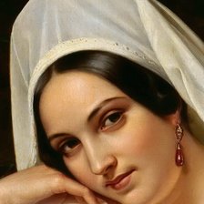 Схема вышивки «девушка из фраскати фрагмент»