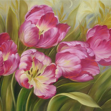 Схема вышивки «Тюльпаны.»