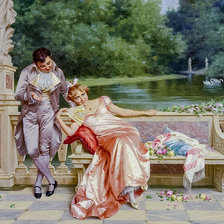 Схема вышивки «Flirtation.»