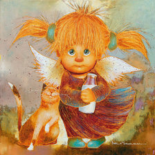 Схема вышивки «ангел»