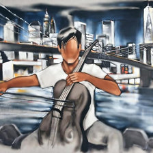 Схема вышивки «Музыкант»