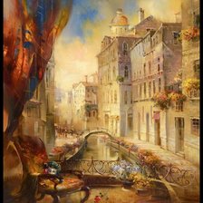 Схема вышивки «канал за окном»