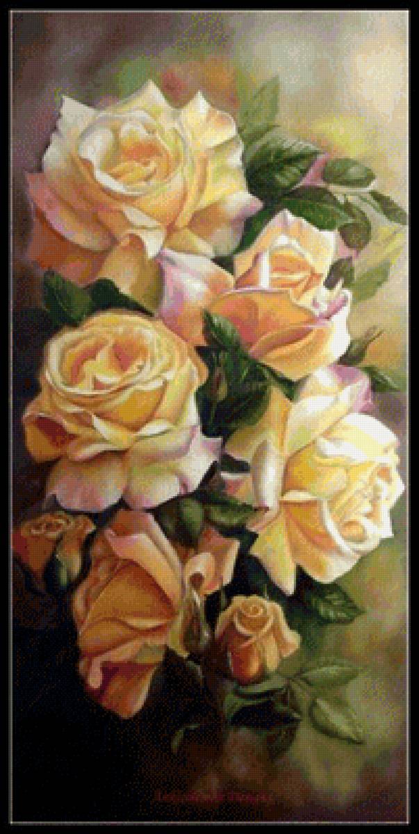 жёлтые розы - цветы - предпросмотр