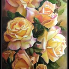 Схема вышивки «жёлтые розы»