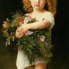 Схема вышивки «девочка с букетом»