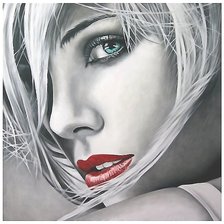 Схема вышивки «Девушка»