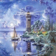 Схема вышивки «Маяк»