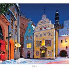 Схема вышивки «Cтарый город»