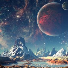 Схема вышивки «Инопланетный пейзаж2»