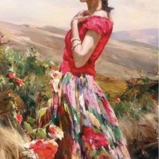 Схема вышивки «qali gazafxuli»