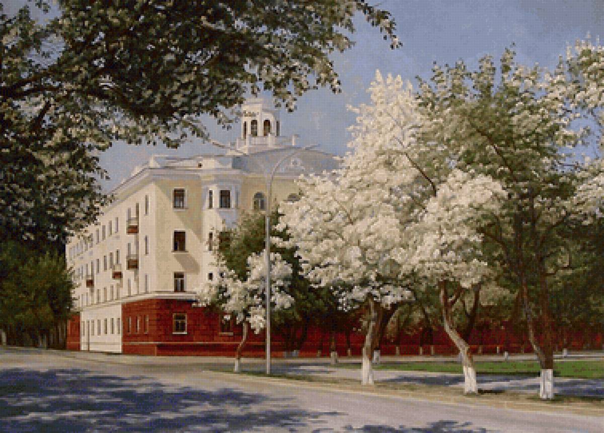 город - весна, город, здание - предпросмотр
