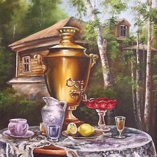 Схема вышивки «у самовара»