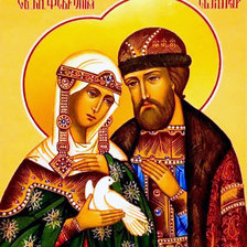 Схема вышивки «Пётр и Феврония»