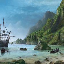 Схема вышивки «На рейде»