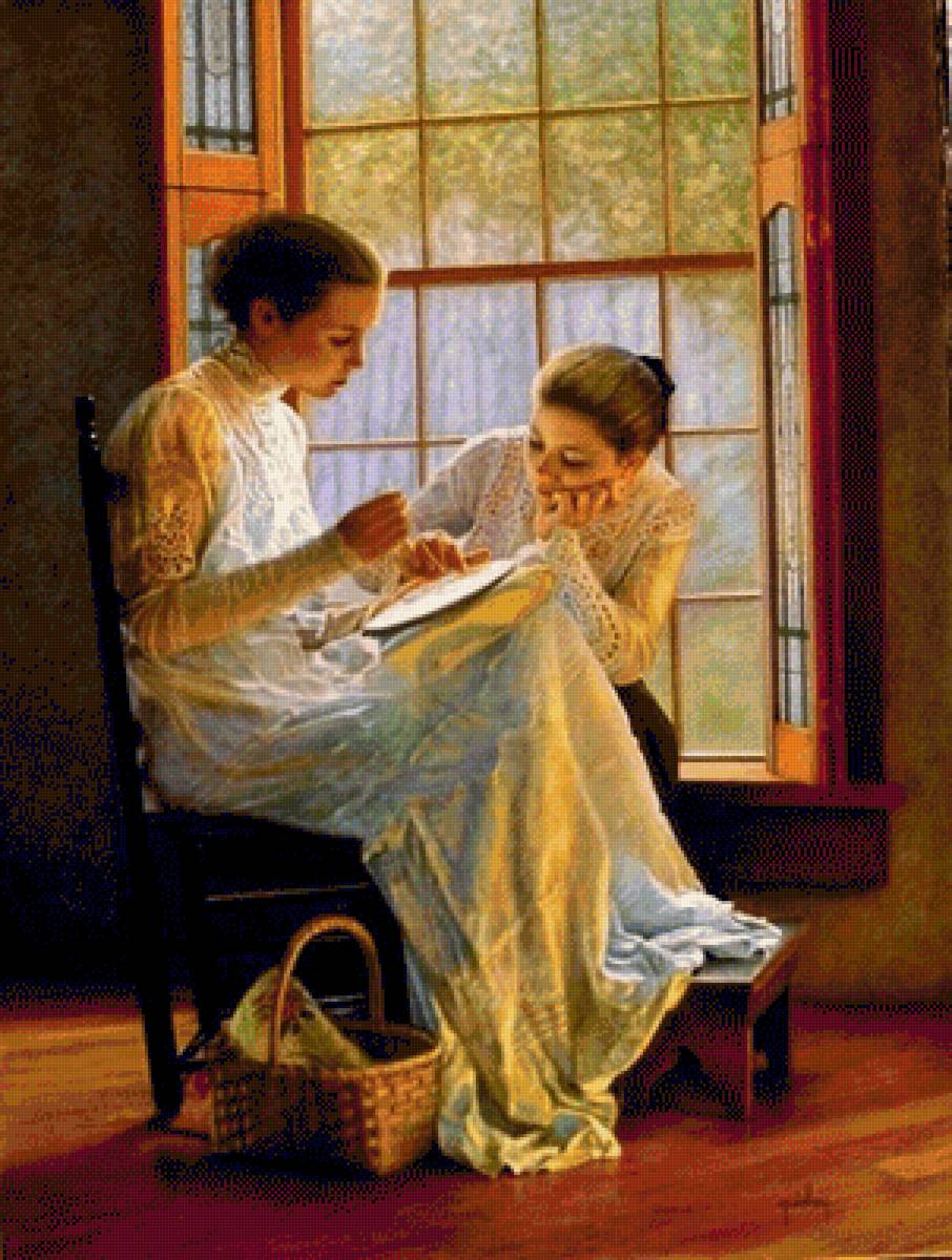 Chicas bordando juntas - предпросмотр