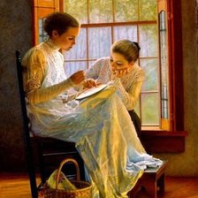 Chicas bordando juntas