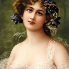 Схема вышивки «Портрет девушки. Эмиль Вернон»