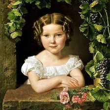 Схема вышивки «Портрет девочки. Фердинанд Георг Вальдмюллер»