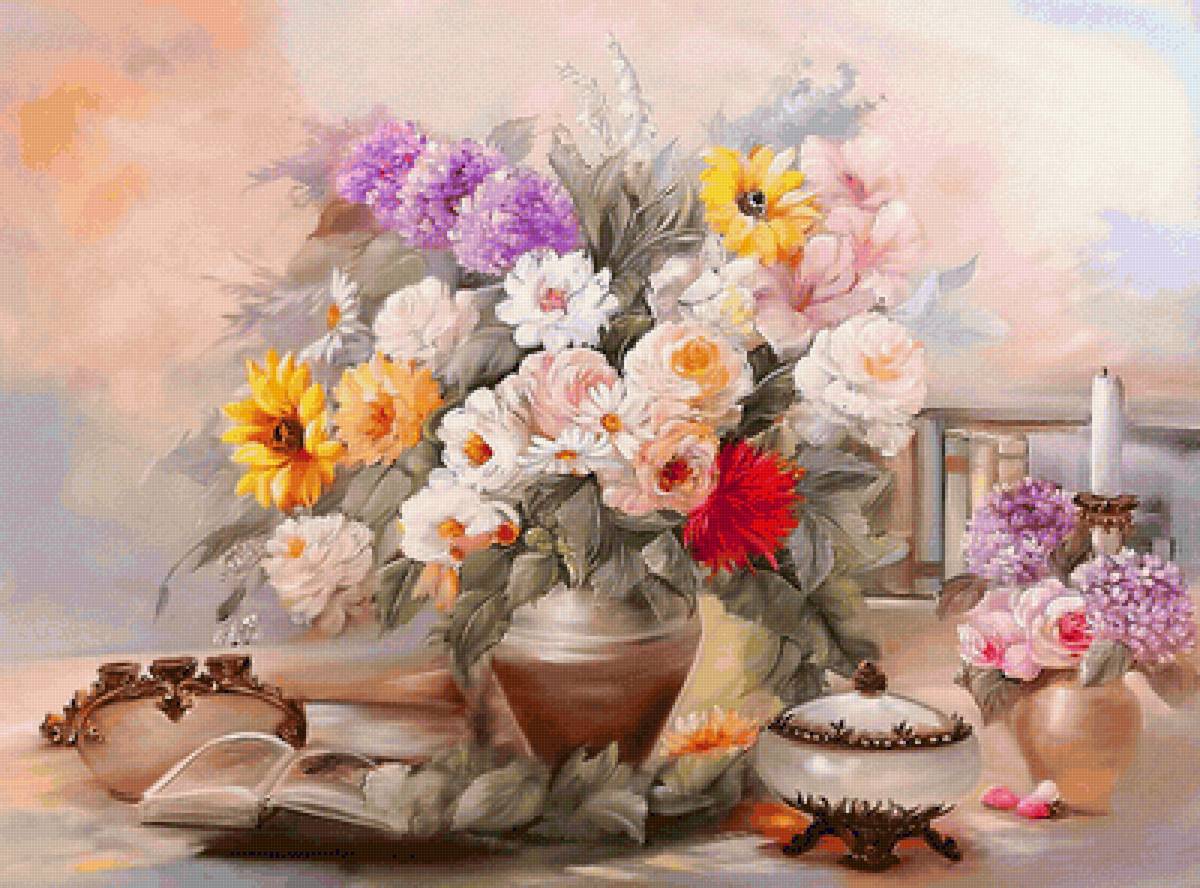 Натюрморт. - натюрморт, цветы, живопись. - предпросмотр