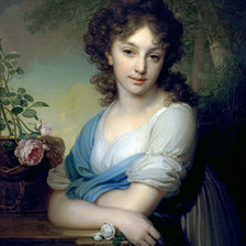 Схема вышивки «Портрет Нарышкиной. Боровиковский»